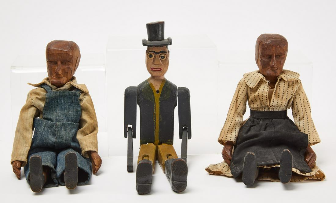 Three Carved Folk Art Dolls (1 of 5)