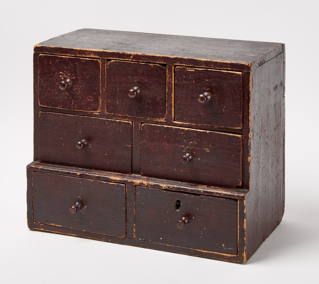 Apothecary Chest in Spanish Brown Paint (1 of 5)