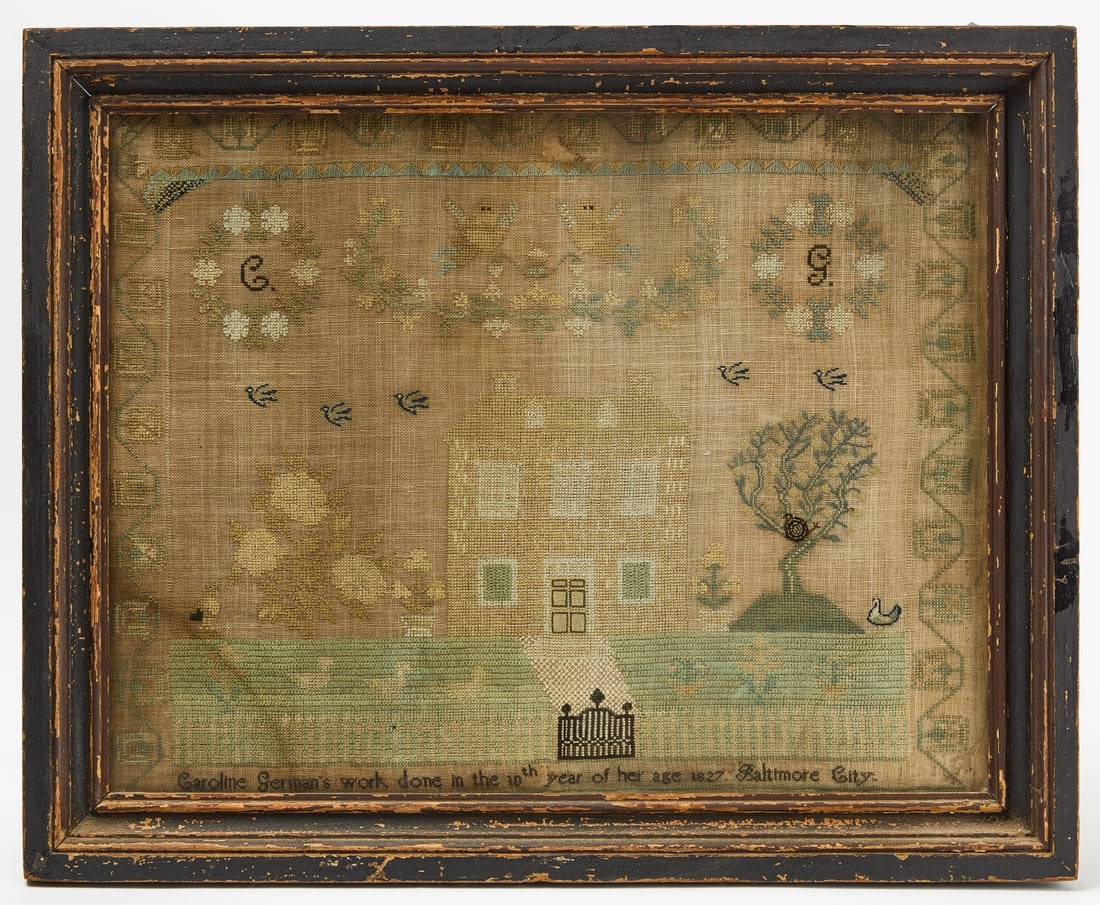 Four Needlework Samplers- Baltimore City. (1 of 3)