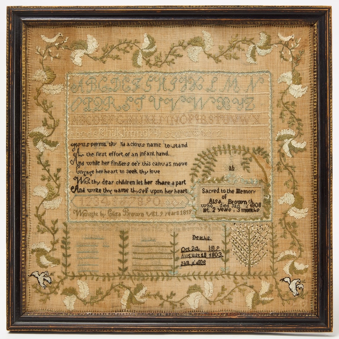 Eliza Brow - Needlework Sampler (1 of 1)
