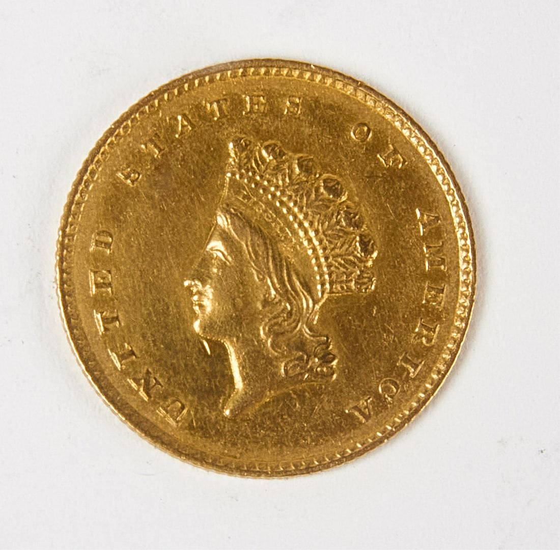 1855-o-one-dollar-gold-liberty-coin-vf-raw-auction