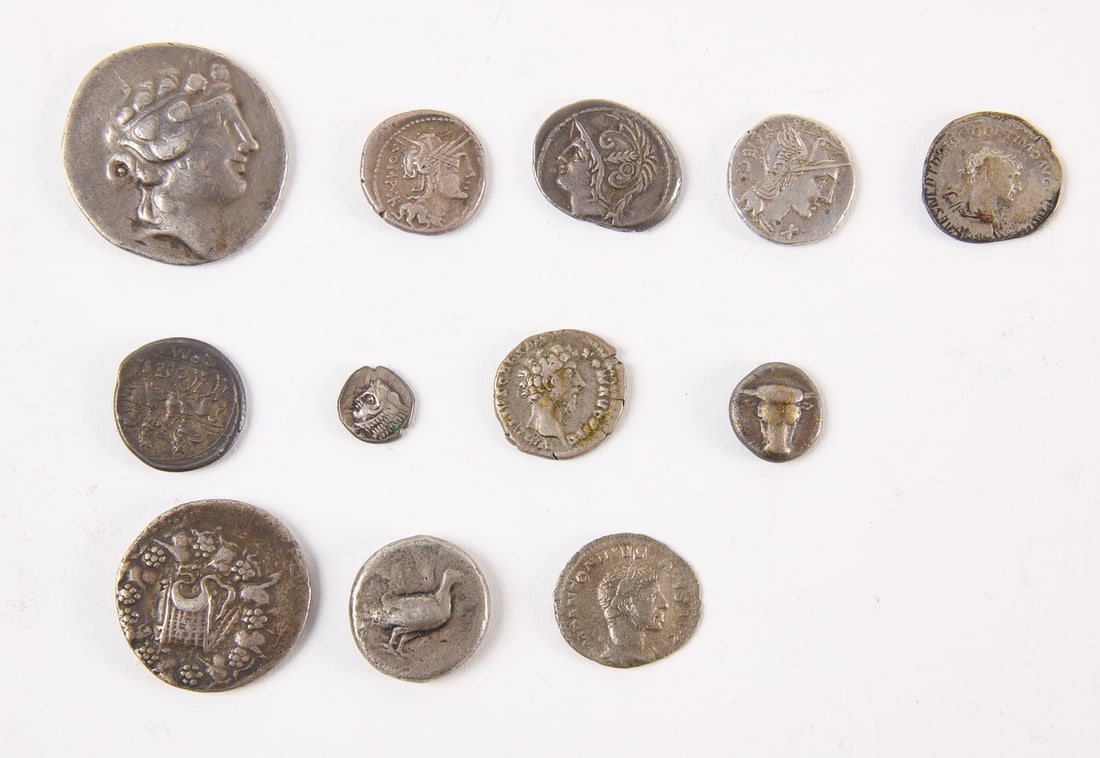 Twelve Ancient Coins (1 of 2)