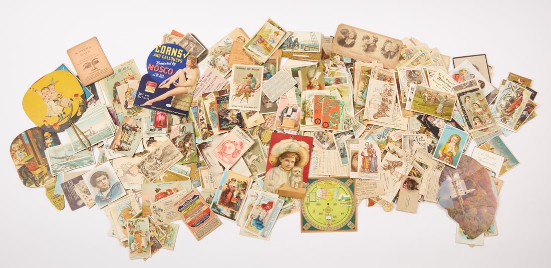 Huge Lot of Advertising Trade Cards, Fans, etc. (1 of 11)