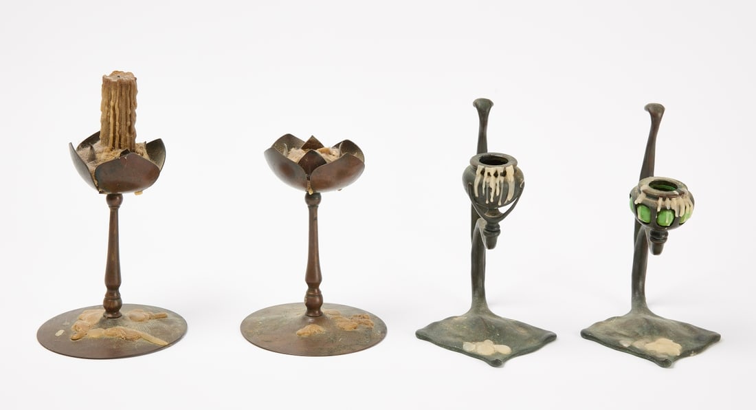 Four Bronze Candle Sticks (1 of 3)