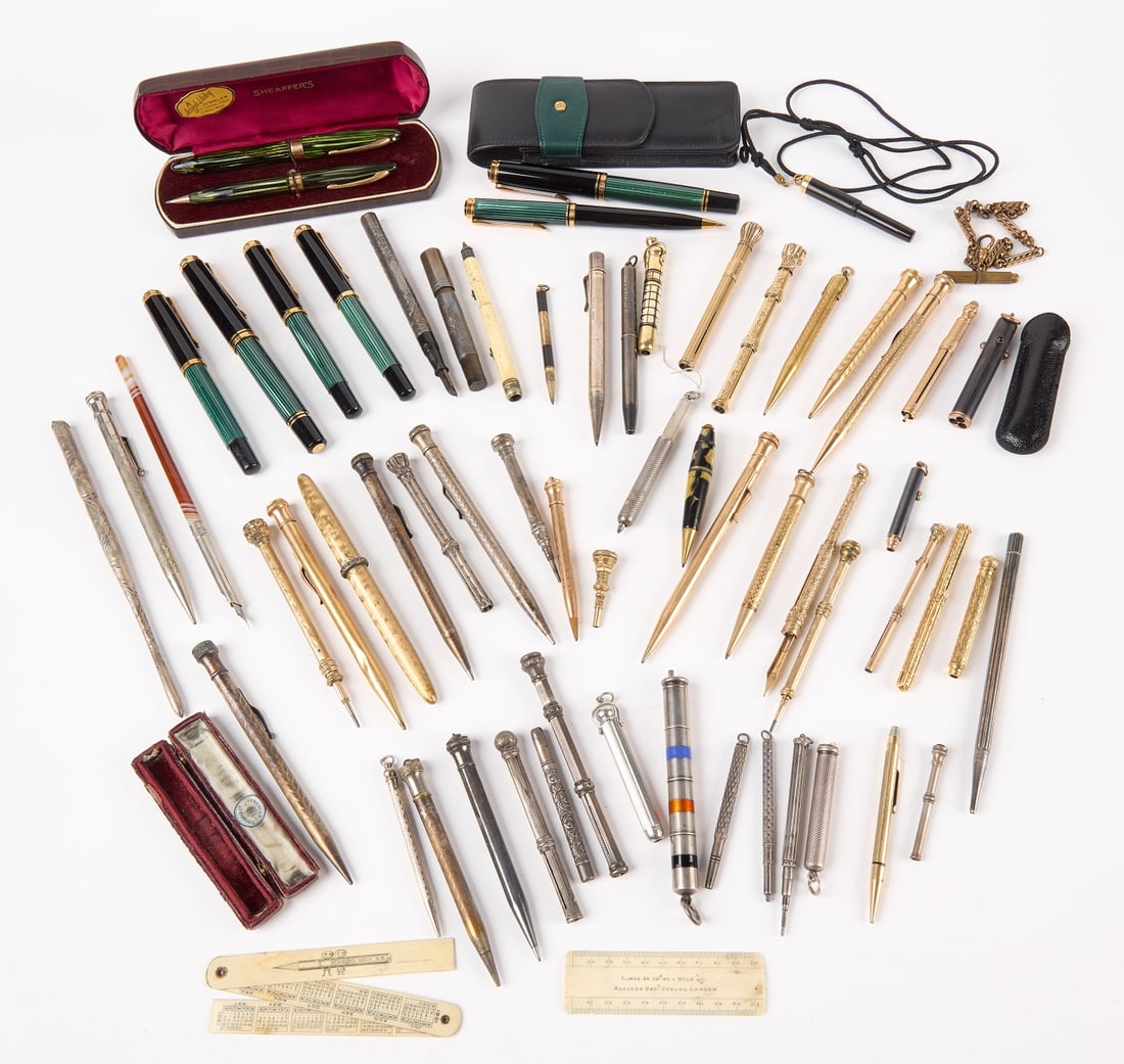 Fifty Eight Victorian and Vintage Pens and Pencils (1 of 3)