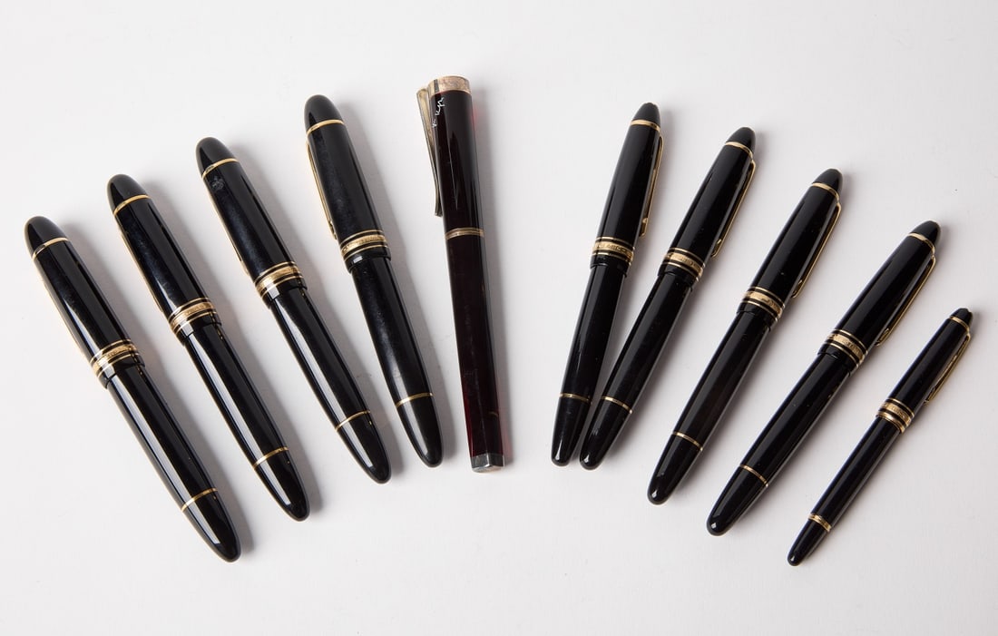 Ten Montblanc Pens Auction