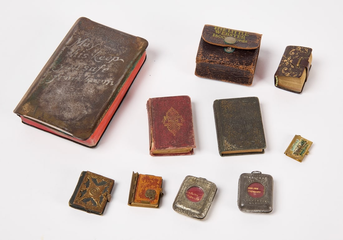 9 True Miniature Books; 1 Small WW II Bible (1 of 4)