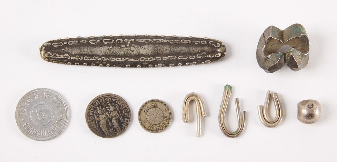 Nine Silver Coins from Various Cultures (1 of 2)