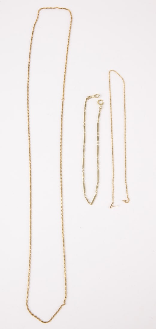 Three 14K Gold Chains (1 of 2)