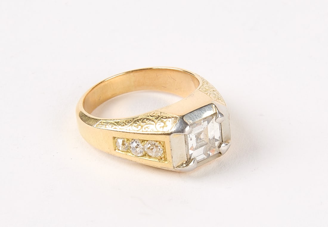 18K Gold Ring with Diamonds (1 of 3)