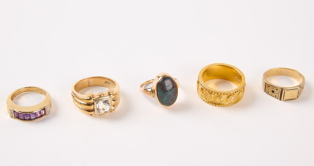 Five 14K Gold Rings (1 of 3)