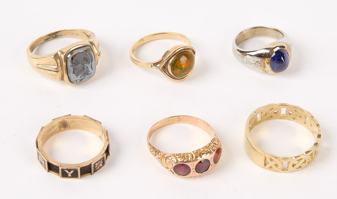 Mixed 9-12K Ladies' Rings (1 of 6)