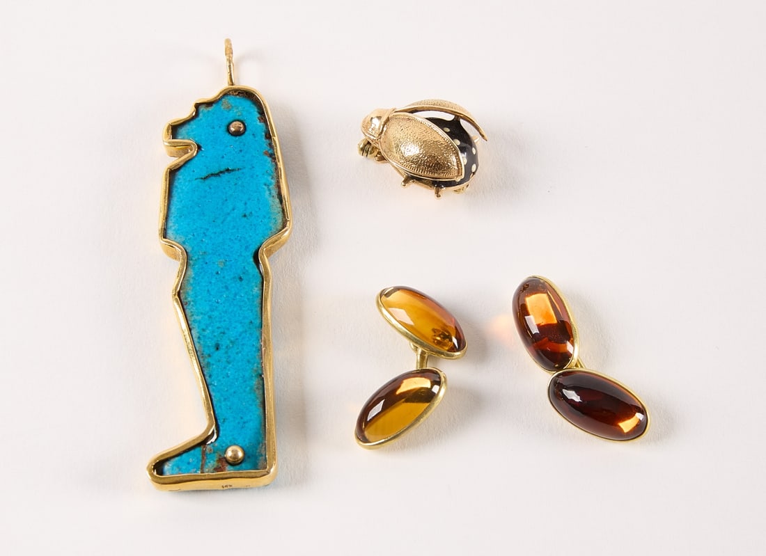 14K Gold Pin, Pendant, and Cufflinks (1 of 3)