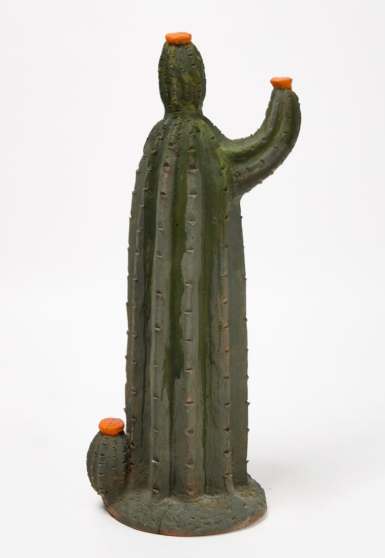Cactus Sculpture and Cast Iron Post (1 of 7)
