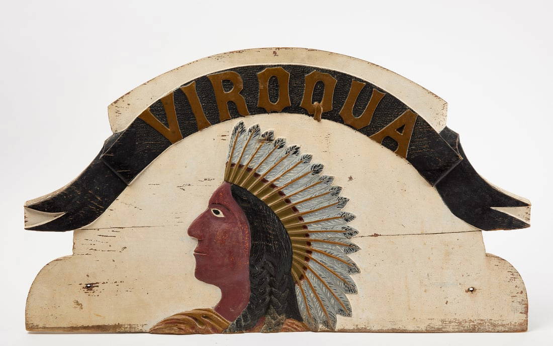 Native Folk Art Stern Board For Steamboat For 'viroqua' Auction