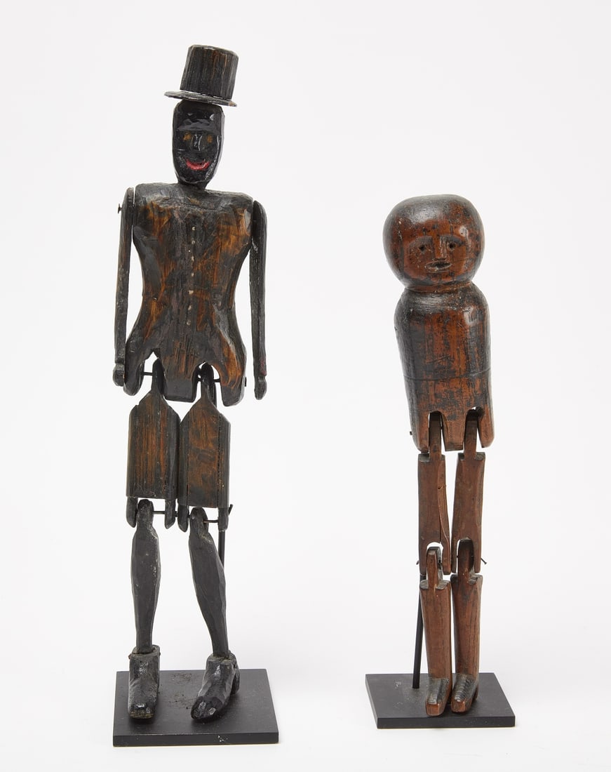 Two Carved Folk Art Jointed Figures (1 of 5)