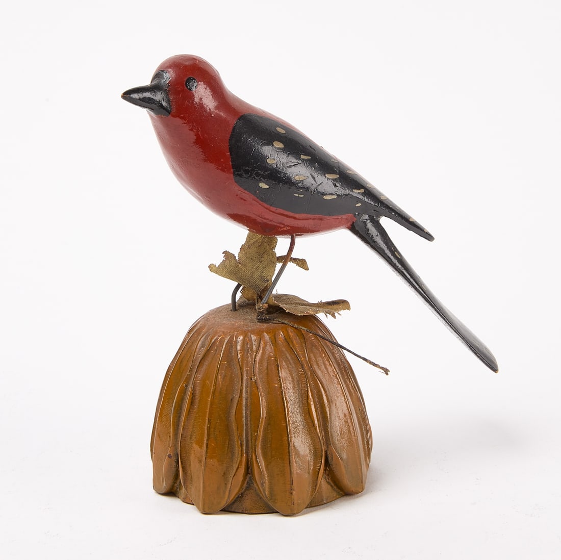 Folk Art Carved Song Bird (1 of 5)