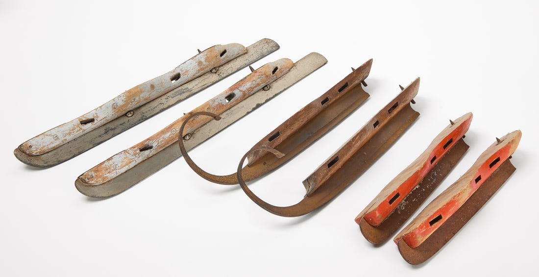 Three Pairs of Antique Ice Skates (1 of 1)