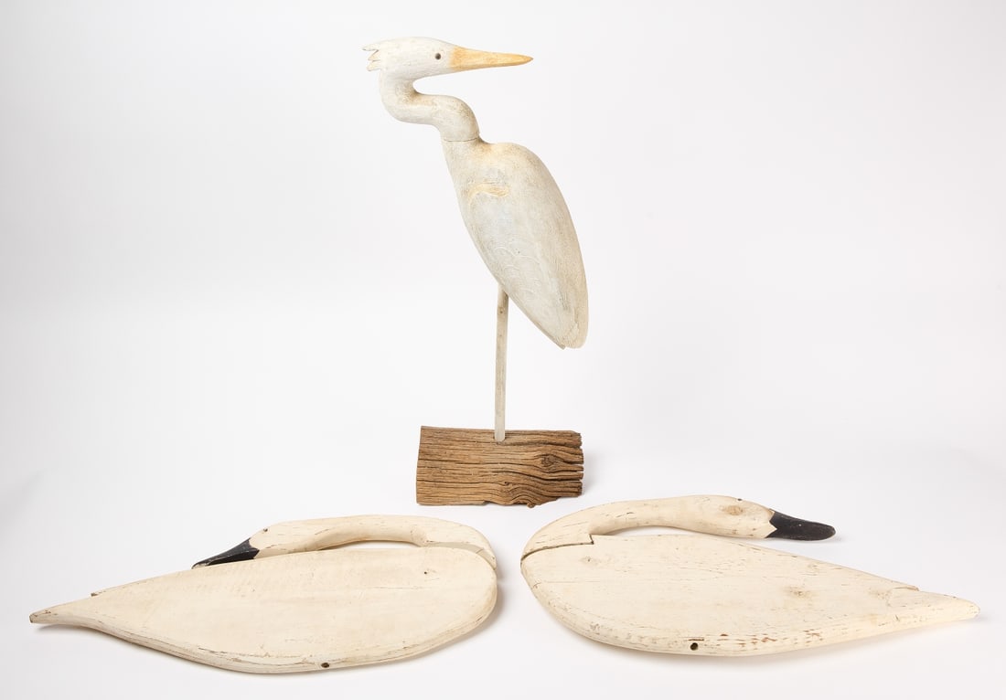 Heron Decoy and Swan Carvings (1 of 3)