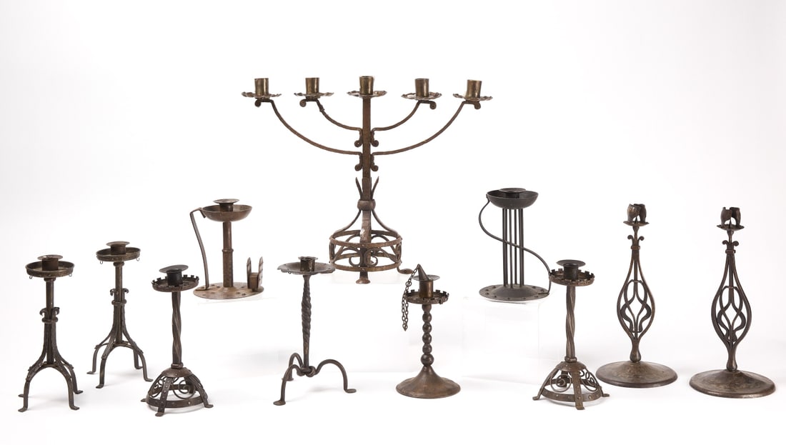 Eleven Arts and Crafts Candlesticks (1 of 4)