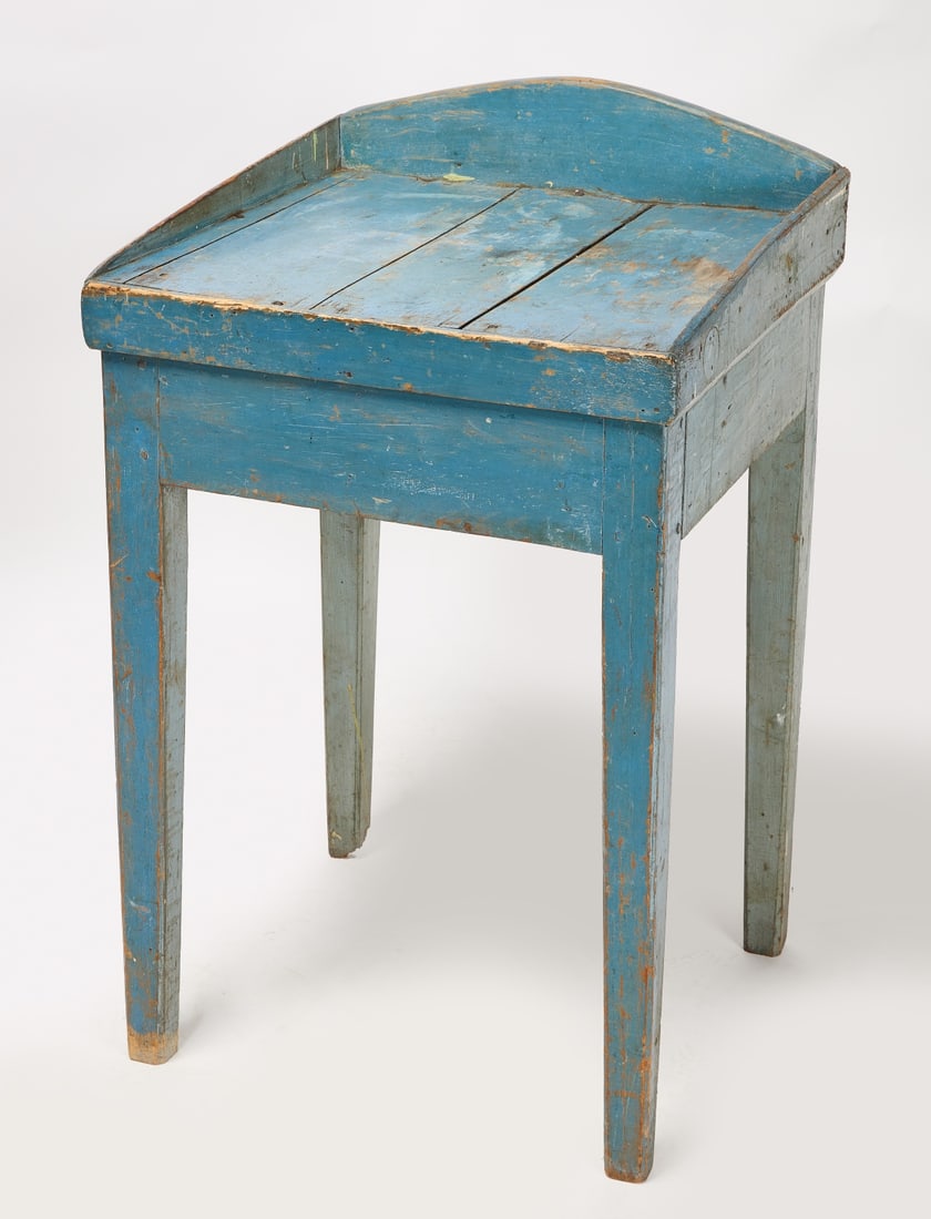 Small Blue Painted Desk (1 of 4)