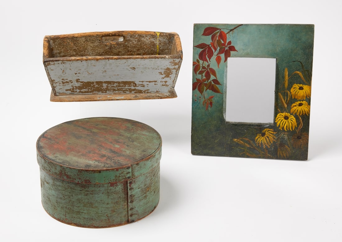 Knife Box, Pantry Box, and Painted Mirror (1 of 3)