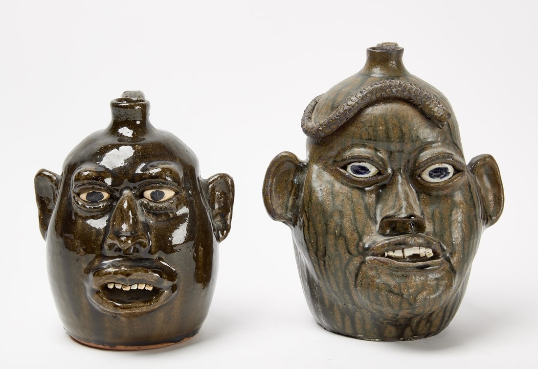 Lanier Meaders - M. Hewell - Two Face Jugs (1 of 5)