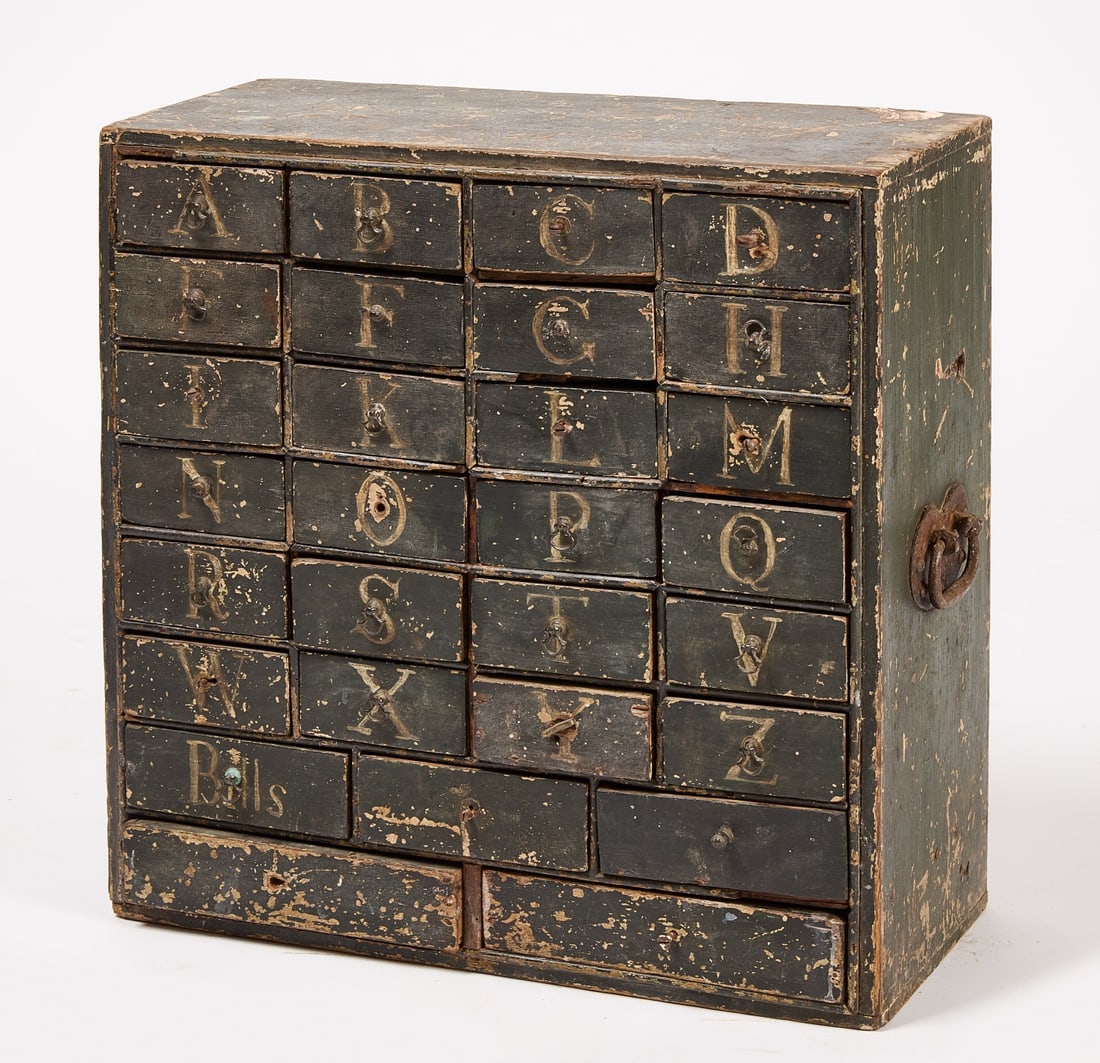 Green Painted Apothecary Chest (1 of 5)