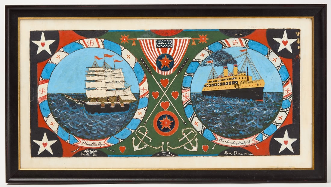 Harry Gall - Folk Art Ship Painting (1 of 3)