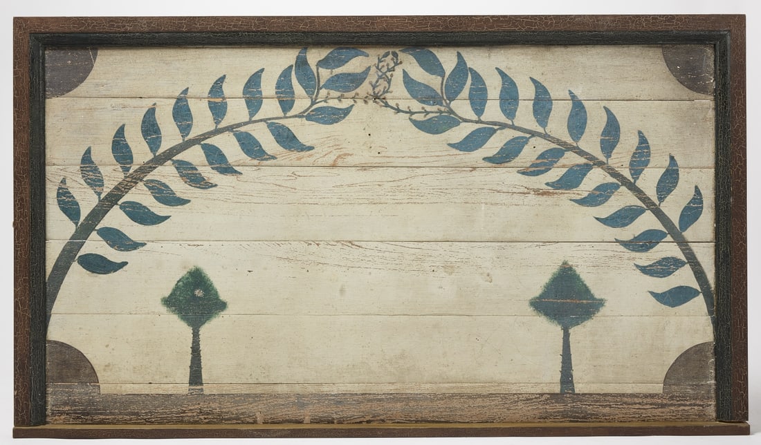 Painted Overmantle with Trees and Vines (1 of 7)