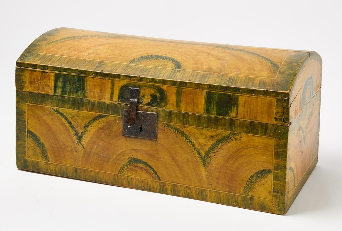 Paint-decorated Dome Top Box (1 of 9)