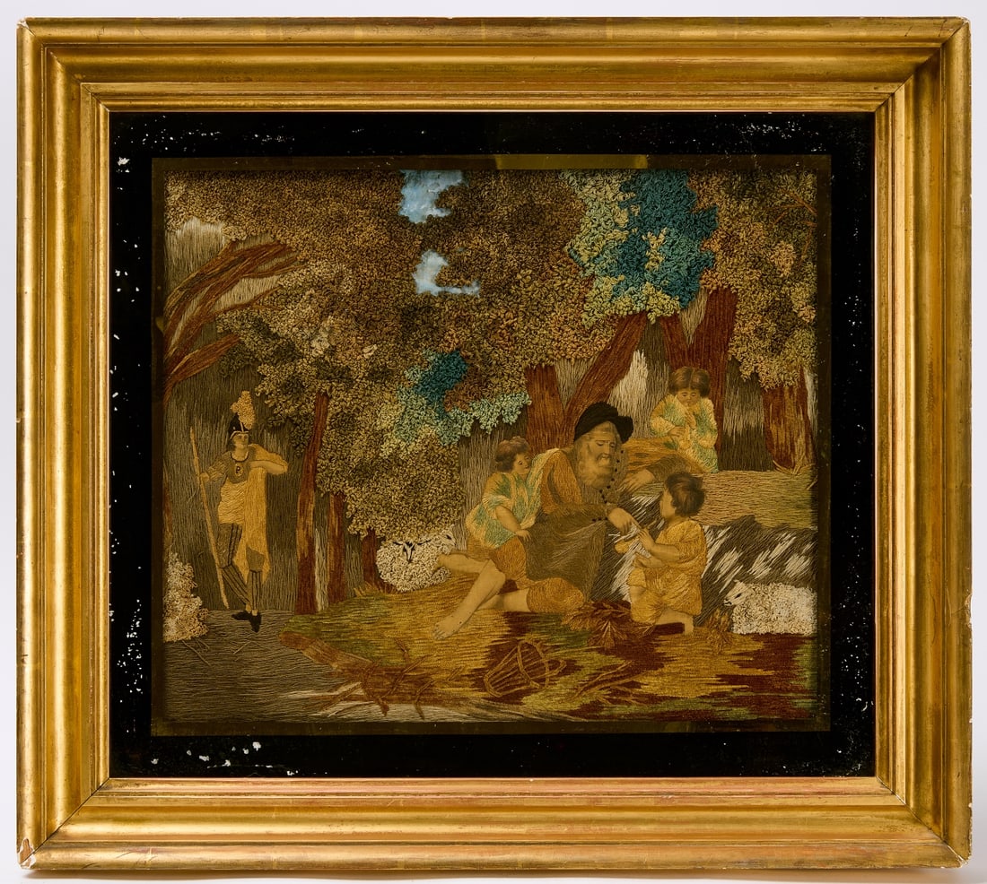 19th Century Elaborate Needlework Picture (1 of 2)