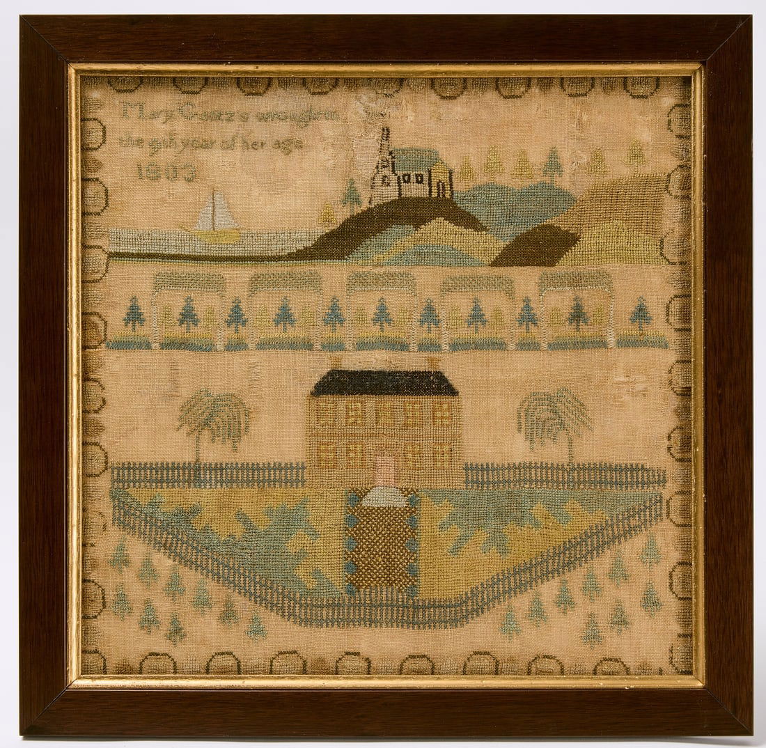 Mary Gantz -Needlework Sampler Baltimore Co 1803 (1 of 2)