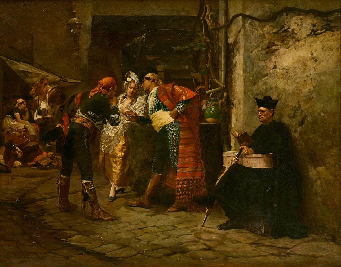 Jehan Georges Vibert-Courtyard Scene (1 of 9)