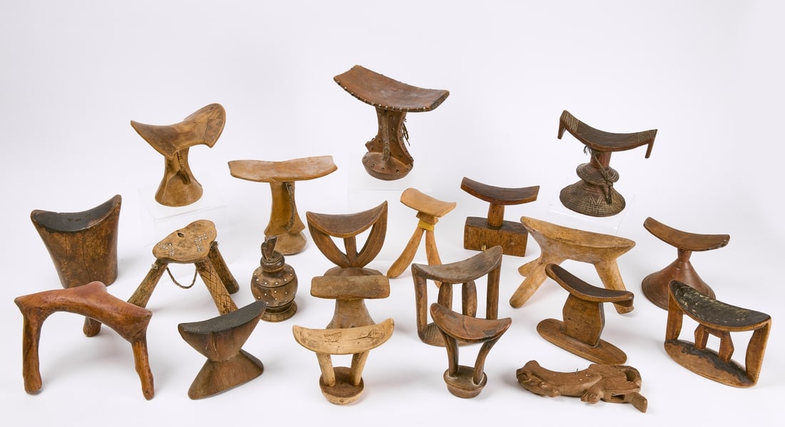 Lot of African Head Rests (1 of 3)