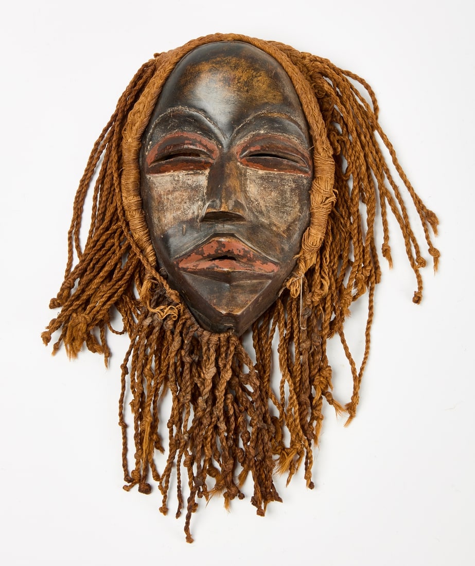 Old African Mask With Braided Hair (1 of 3)