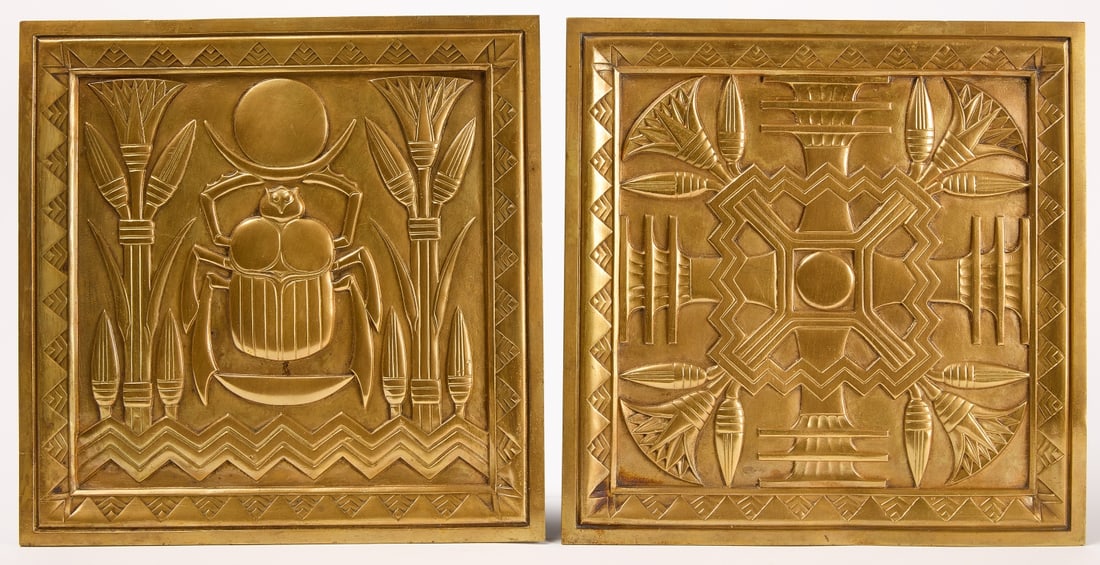 Two Art Deco Bronze Architectural Plaques (1 of 4)
