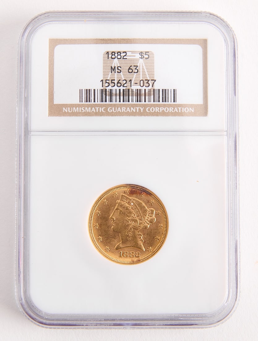 1882 $5 Gold Piece - MS 63 (1 of 2)
