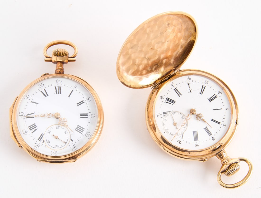 Two 14 K Gold Chronometer Pocket Watches (1 of 4)