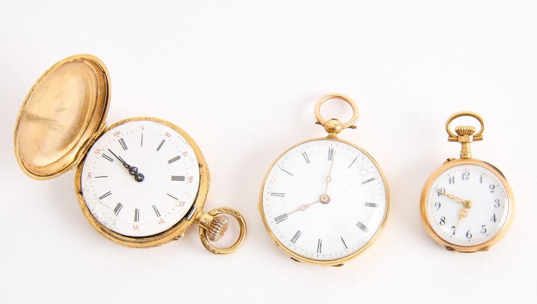 Three18 K Gold Ladies Pocket Watch (1 of 4)