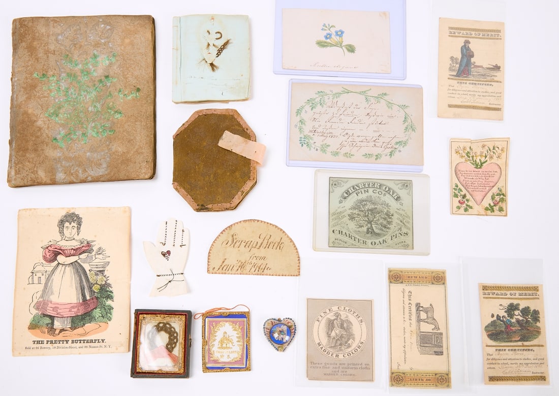 Lot of Hair Braid Art, Rewards of Merit, Ephemera. (1 of 8)