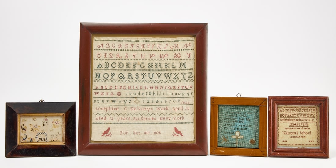 Four Needlework Samplers (1 of 3)