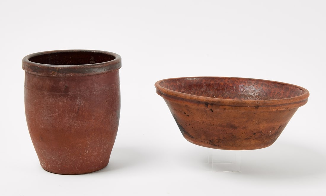 Two Marked John Bell Redware Items (1 of 5)