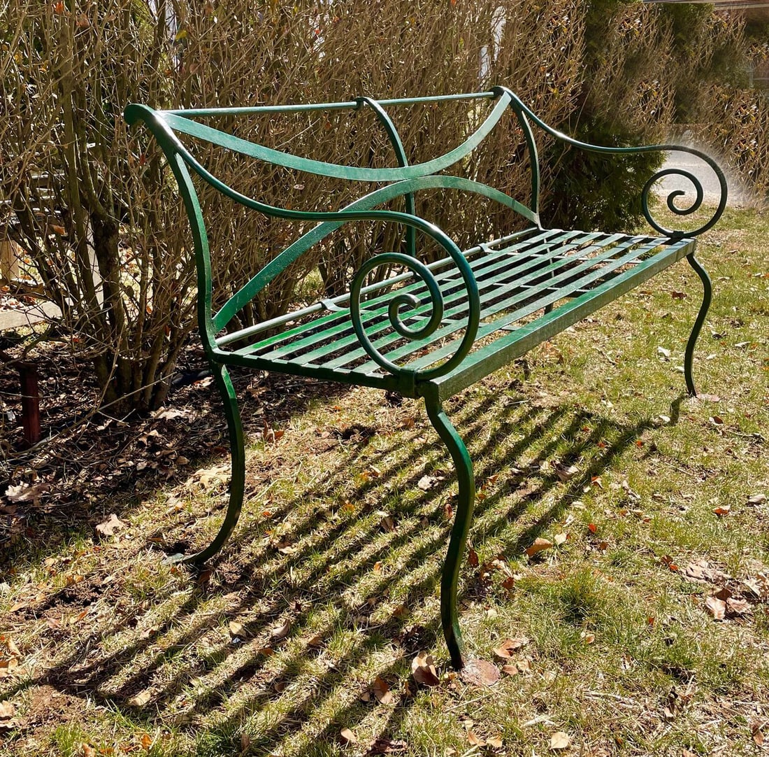Scottish Regency Wrought Iron Bench, circa 1820 (1 of 1)