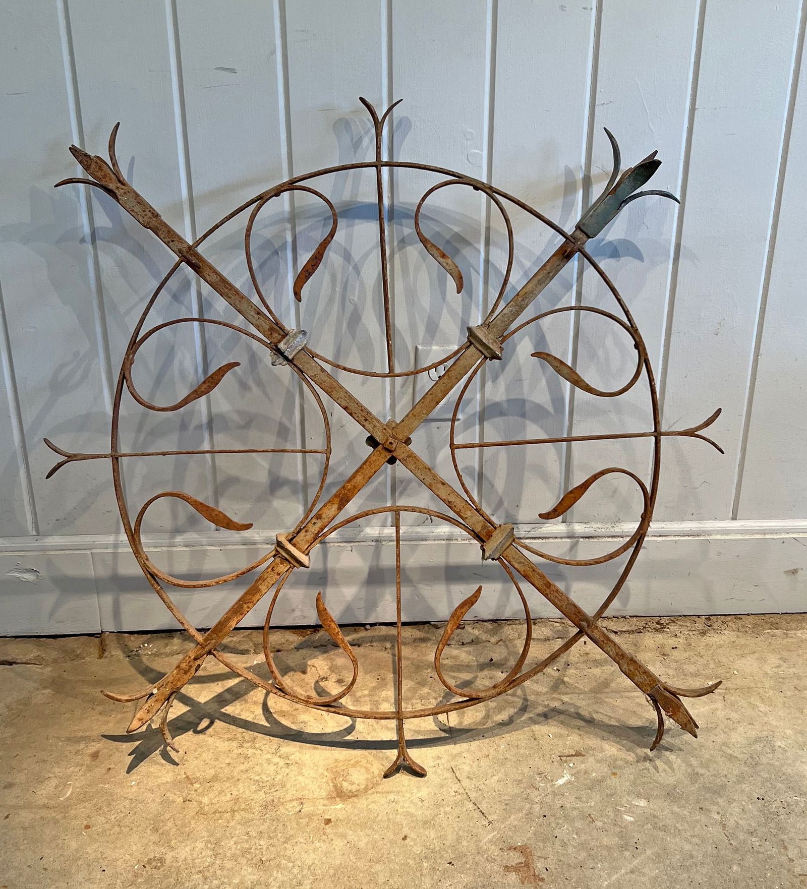 French 19th c. Wrought Iron Hanging Fixture (1 of 3)