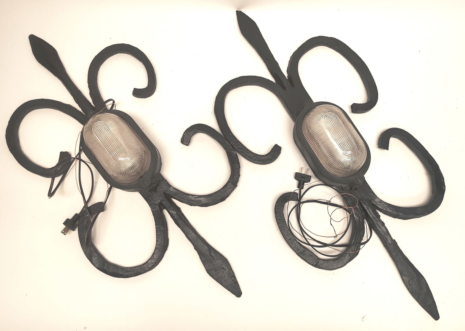 Pair of Wrought Iron Wall Sconces (1 of 3)