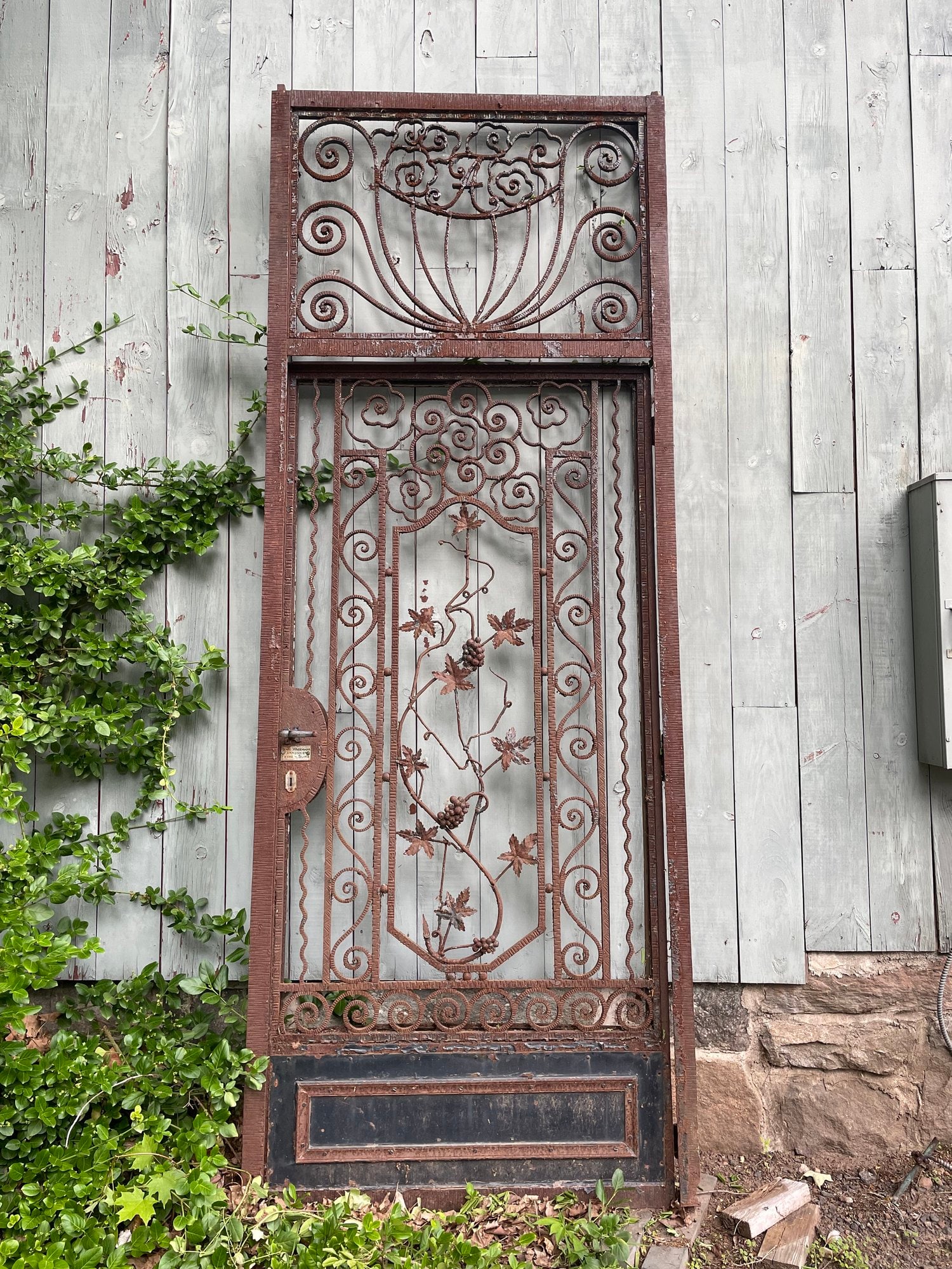 Cast and Wrought Iron Art Deco Door (1 of 1)