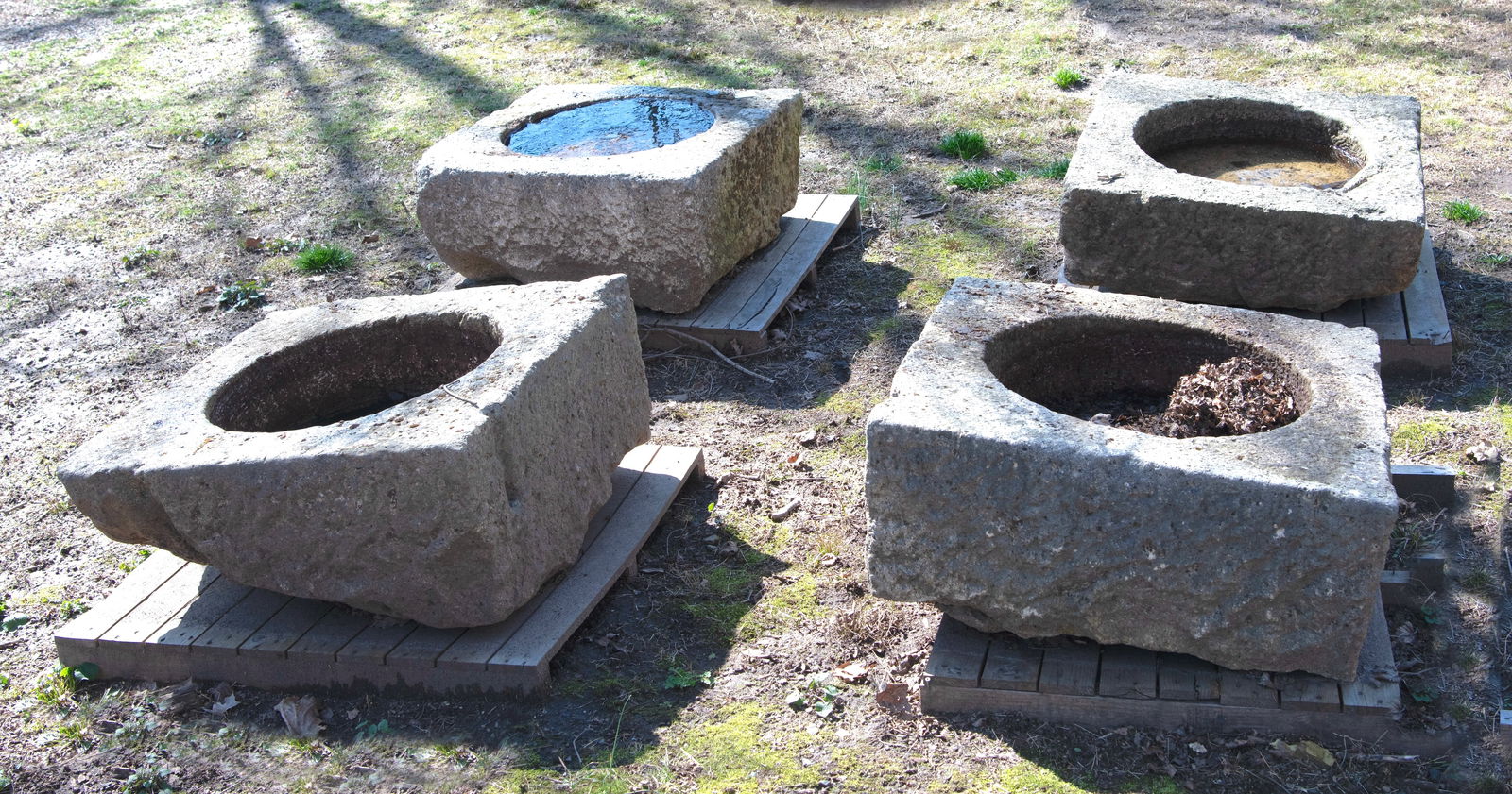 Circle in Square Limestone Trough - 18th Century (1 of 1)