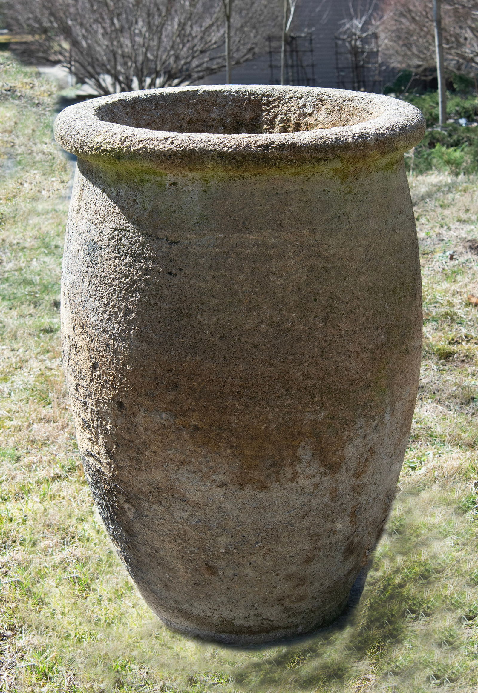 Very Tall French Carved Stone Pot (1 of 1)