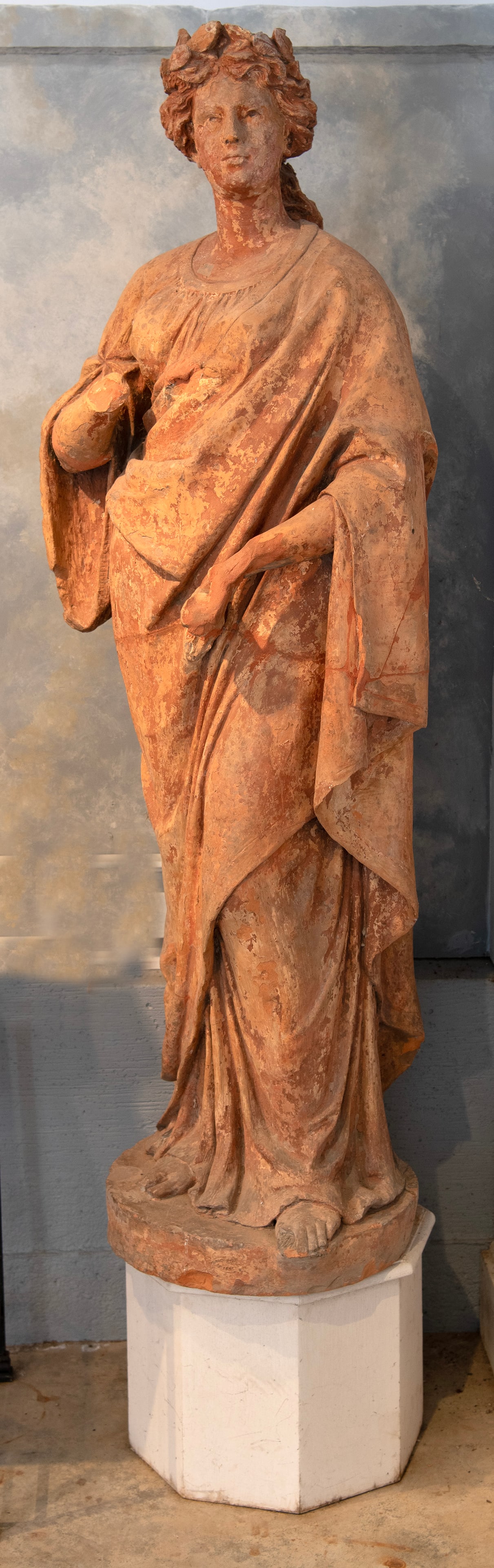 Magnificent Life-Size Italian Terracotta Statue of Flora c 1780 (1 of 3)